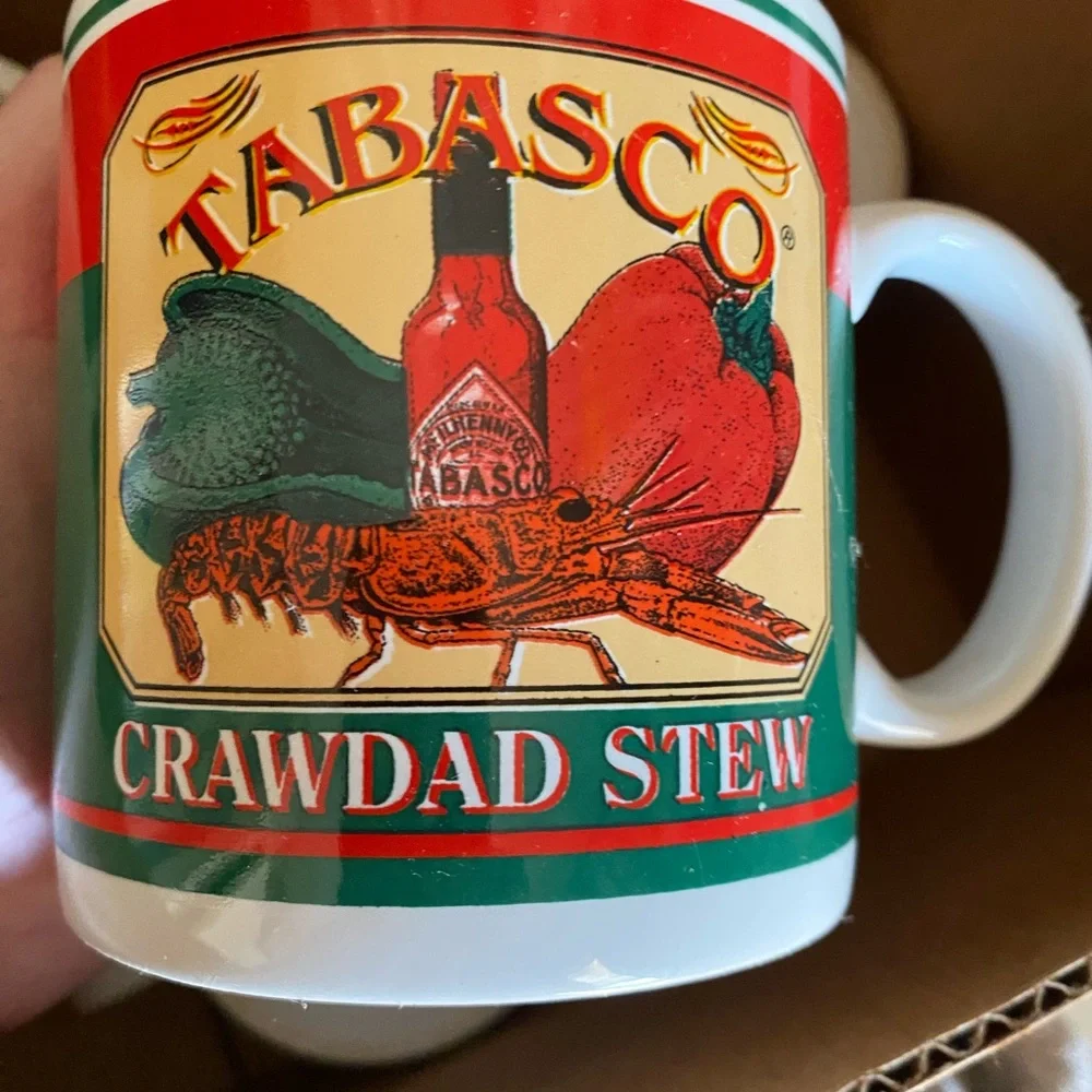 Tabasco Red and White Ceramic Pot